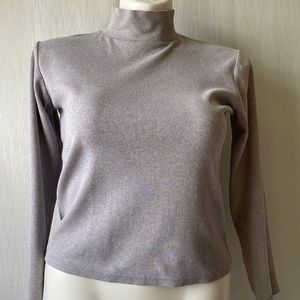 Marsh Landing Stretch Grey Long-sleeve Turtleneck, Size M